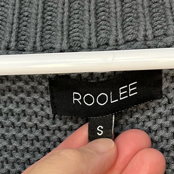 Roolee Dusty Blue Cardigan Size Small - Picture 3 of 8